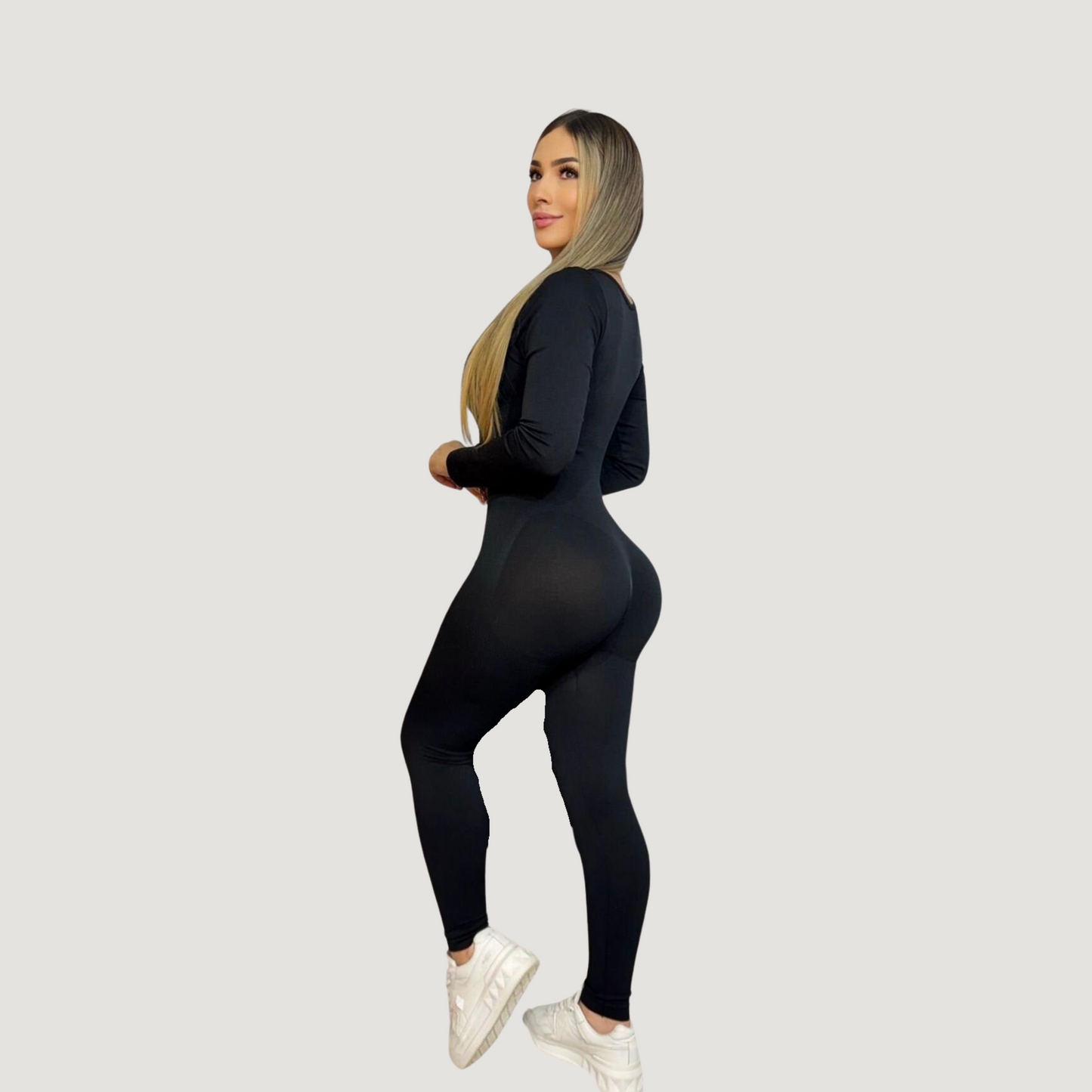 Long-Sleeve Jumpsuit for Women: High-Performance Lycra for Comfort and Stretch - Saida Fashion 