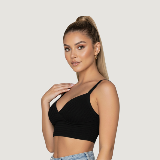 Low-Cut Tank Top with Thick Straps